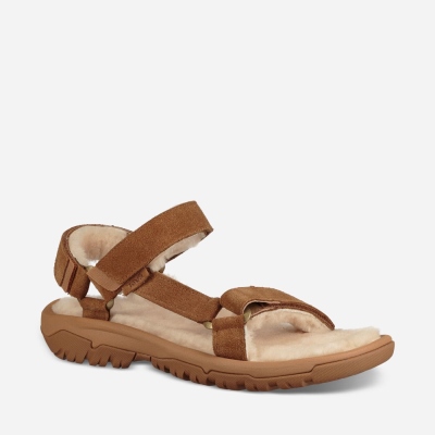 Teva Hurricane Shearling Men's Beige / Brown Sandals CA02564 Canada Online